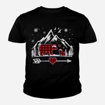 Grammie Bear Christmas Pajama Red Plaid Buffalo Family Gifts Sweatshirt Youth T-shirt | Crazezy DE