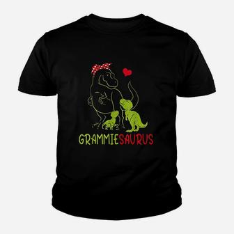 Grammiesaurus T Rex Grammie Saurus Dinosaur Women Youth T-shirt | Crazezy