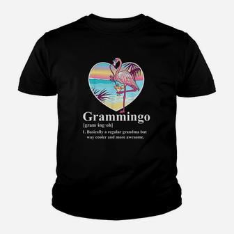 Grammingo Regular Grandma But Way Cooler Awesome Flamingo Youth T-shirt | Crazezy DE