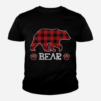 Grammy Bear Christmas Pajama Red Plaid Buffalo Family Gift Sweatshirt Youth T-shirt | Crazezy CA