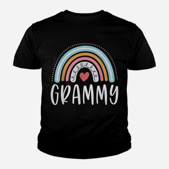 Grammy Gifts For Grandma Family Rainbow Graphic Youth T-shirt | Crazezy