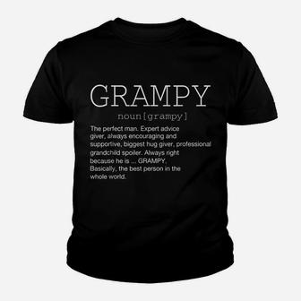 Grampy Definition Noun Grandpa Grandparents Day Funny Mens Youth T-shirt | Crazezy