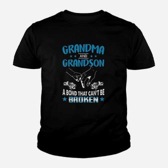 Grandma And Grandson A Bond That Cant Be Broken Youth T-shirt | Crazezy DE