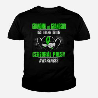 Grandma And Grandson Best Friend Of Life Cerebral Palsy Youth T-shirt | Crazezy CA