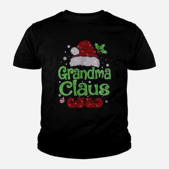 Grandma Claus Shirt Christmas Pajama Family Matching Xmas Sweatshirt Youth T-shirt | Crazezy
