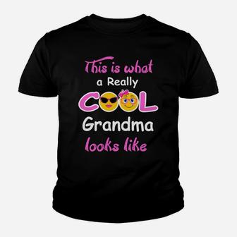 Grandma Cool Funny Birthday Christmas Gift Idea Sweatshirt Youth T-shirt | Crazezy