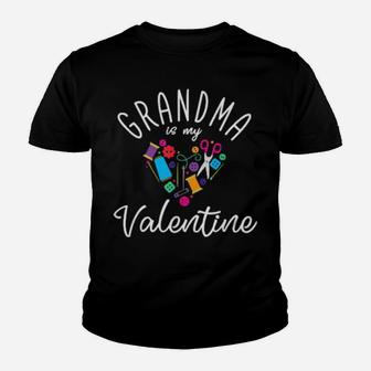 Grandma Is My Valentine Youth T-shirt - Monsterry DE