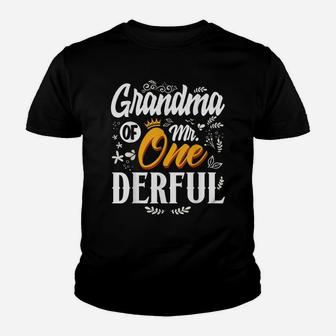 Grandma Of Mr Onederful 1St Birthday First One-Derful Youth T-shirt | Crazezy AU
