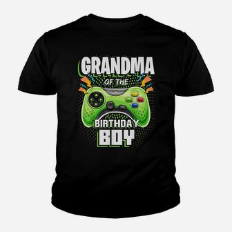 Grandma Of The Birthday Boy Matching Video Gamer Party Youth T-shirt | Crazezy CA
