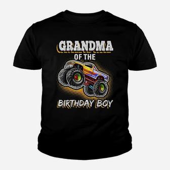 Grandma Of The Birthday Boy Monster Truck Birthday Gift Youth T-shirt | Crazezy