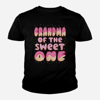 Grandma Of The Sweet One Family Matching 1St Birthday Donut Youth T-shirt | Crazezy AU