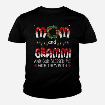 Grandma Tee- I Have Two Titles Mom And Grammi Christmas Youth T-shirt | Crazezy