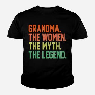 Grandma The Women The Myth The Legend Mama Gifts For Women Youth T-shirt | Crazezy CA