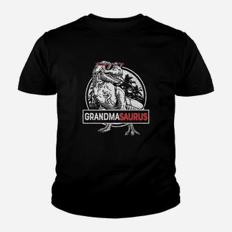 Grandmasaurus Grandma Saurus Dinosaur Youth T-shirt | Crazezy