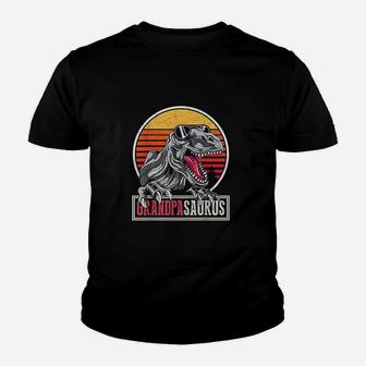Grandpa Dinosaur Youth T-shirt | Crazezy