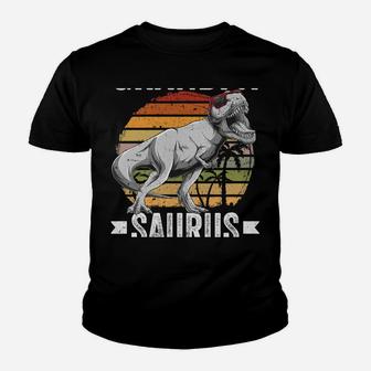 Grandpa Saurus Dinosaur Grandpasaurus Family Matching T Rex Youth T-shirt | Crazezy