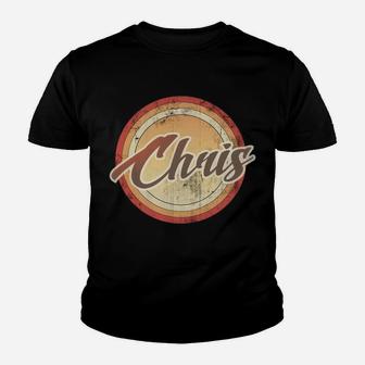 Graphic 365 Name Chris Vintage Funny Personalized Gift Youth T-shirt | Crazezy