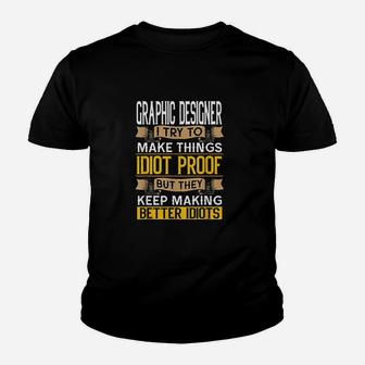 Graphic Designer Sarcastic Graphic Funny Artist Youth T-shirt | Crazezy CA