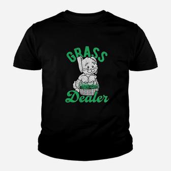Grass Dealer Funny Easter Bunny Basket Holdiay Youth T-shirt | Crazezy UK