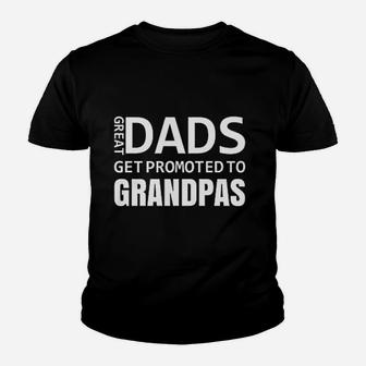 Great Dads Get Promoted To Grandpas Baby Announcement Gift Youth T-shirt | Crazezy UK