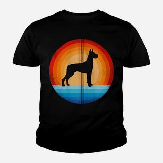 Great Dane Retro Vintage 60S 70S Sunset Dog Lovers Men Women Zip Hoodie Youth T-shirt | Crazezy AU