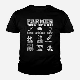 Great Farmer Gift Tractor Farm Cattle Arable Farming Youth T-shirt | Crazezy