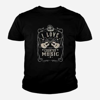 Great I Love Country Music Vintage Youth T-shirt | Crazezy UK