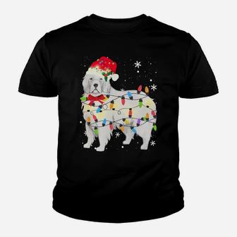 Great Pyrenees Dog Christmas Light Xmas Mom Dad Gifts Sweatshirt Youth T-shirt | Crazezy CA