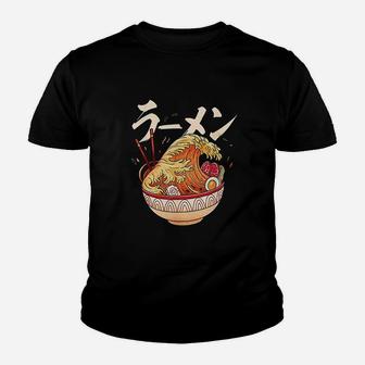 Great Wave Of Ramen Japan Youth T-shirt | Crazezy UK
