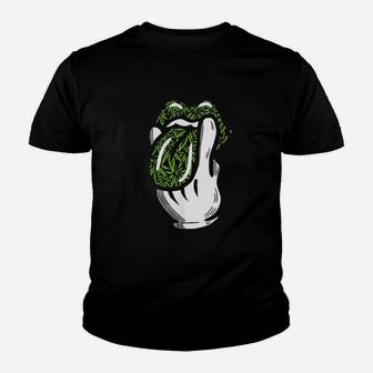 Green Lips Leaf Youth T-shirt | Crazezy DE