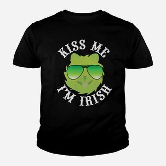 Green Pomeranian Dog Kiss Me Im Irish Happy Patrick Youth T-shirt - Monsterry DE