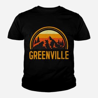 Greenville South Carolina Sc Mountains Hiking Souvenir Retro Youth T-shirt | Crazezy AU