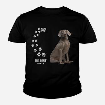 Grey Hunting Dog Quote Mom Weim Dad Costume, Cute Weimaraner Youth T-shirt | Crazezy