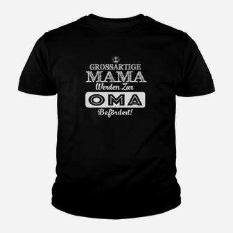 Grossa Righe Mama Werden Lur Oma Kinder T-Shirt - Seseable