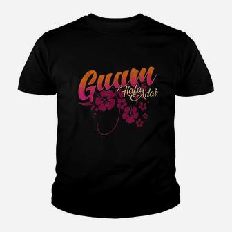 Guam Flower Chamorro Guamanian Islander Hafa Adai Hibiscus Youth T-shirt | Crazezy