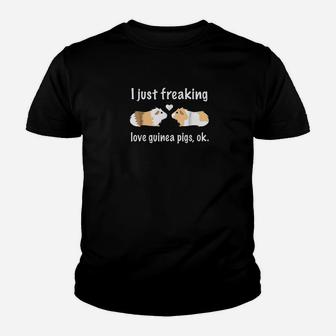 Guinea Pig Funny I Just Freaking Love Guinea Pigs Ok Youth T-shirt | Crazezy