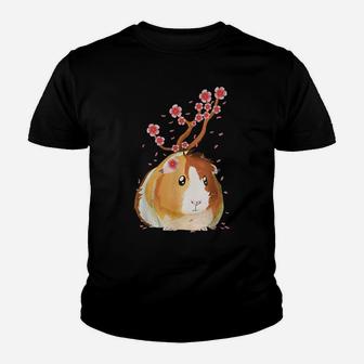 Guinea Pig Shirt Japanese Cherry Blossom Flower Vintage Gift Youth T-shirt | Crazezy