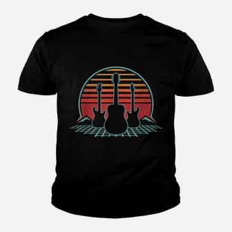 Guitar Electric Acoustic Bass Retro Vintage Musician Gift Youth T-shirt | Crazezy UK