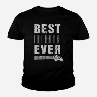 Guitarist Father Best Dad Ever D A D Chord Gifts Guitar Youth T-shirt | Crazezy