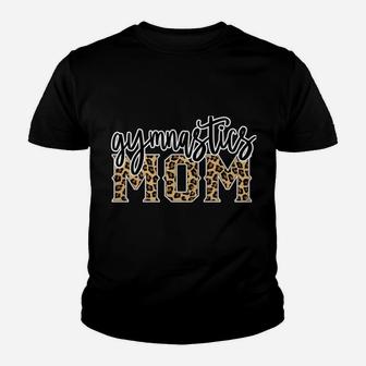 Gymnastics Mom Leopard Print Womens Proud Gymnast Mother Sweatshirt Youth T-shirt | Crazezy DE