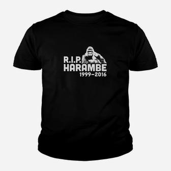 Haase Unlimited Rip Harambe 1999 2016 Never Forgotten Youth T-shirt | Crazezy UK