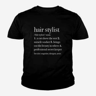 Hair Stylist Definition Youth T-shirt | Crazezy