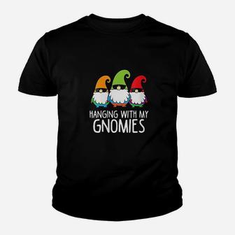 Hanging With My Gnomies Funny Garden Gnome Youth T-shirt - Thegiftio UK