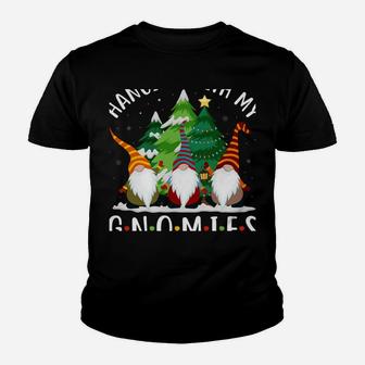 Hanging With My Gnomies Funny Gnome Friend Christmas Tree Youth T-shirt | Crazezy CA