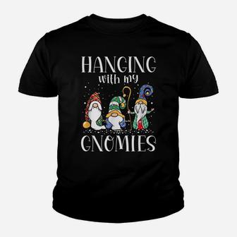 Hanging With My Gnomies Funny Gnome Friend Christmas Youth T-shirt | Crazezy UK