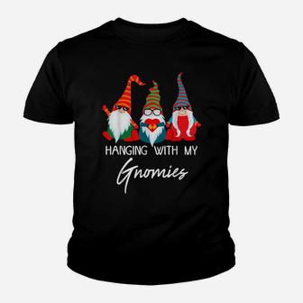 Hanging With My Gnomies Gnome Christmas Family Matching Gift Youth T-shirt | Crazezy