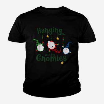 Hanging With My Gnomies Nordic Santa Gnome Christmas Pajama Youth T-shirt | Crazezy