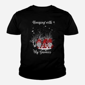 Hanging With Red Gnomies Santa Gnome Christmas Costume Youth T-shirt | Crazezy CA