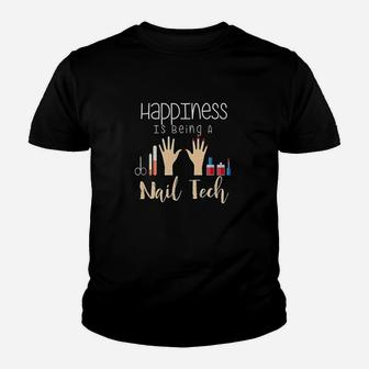 Happiness Is Being A Do Nails Youth T-shirt | Crazezy UK