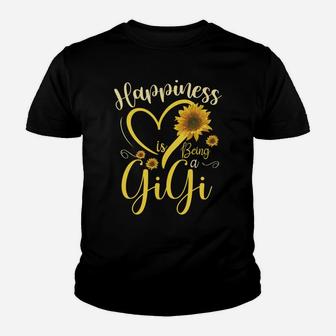 Happiness Is Being A Gigi Sunflower Mother's Day Grandma Youth T-shirt | Crazezy CA